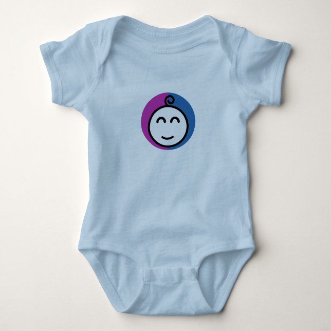Bodysuit Blau Baby Strampler (Vorderseite)