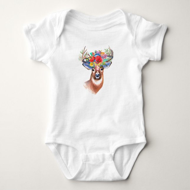 Bodysuit Boho Rotwild-| Baby Strampler (Vorderseite)