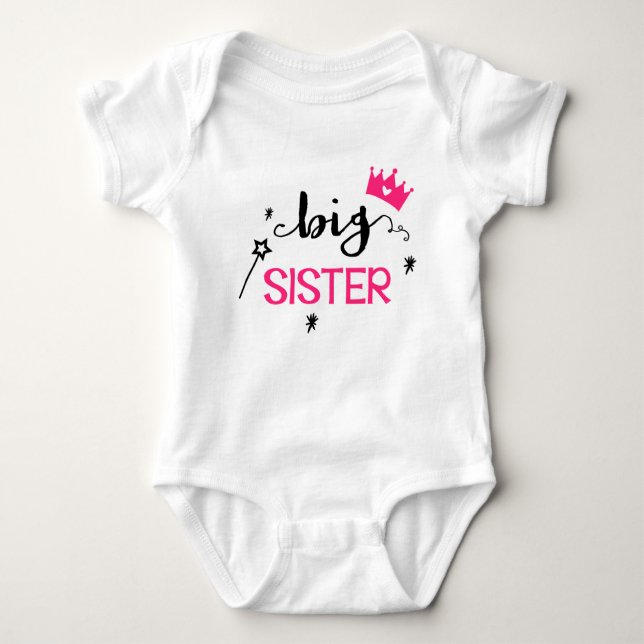 Bodysuit der großen Schwester Baby Strampler (Vorderseite)