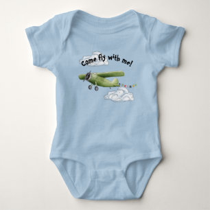 Bodysuit für grüne Flugzeuge Baby Strampler