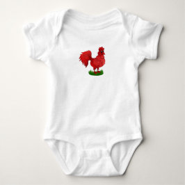Bodysuit - Gedruckt mit einem zauberhaften Roten D Baby Strampler