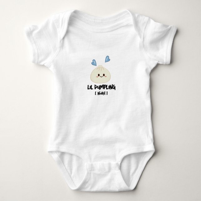 Bodysuit Junge, Niedliche Lil Dumpling Baby Strampler (Vorderseite)