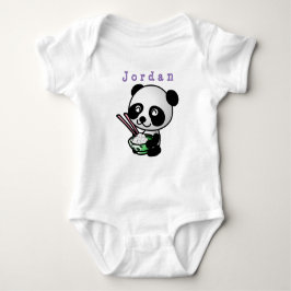 Bodysuit lustig , Panda 02 . Baby Bodysuit Strampler
