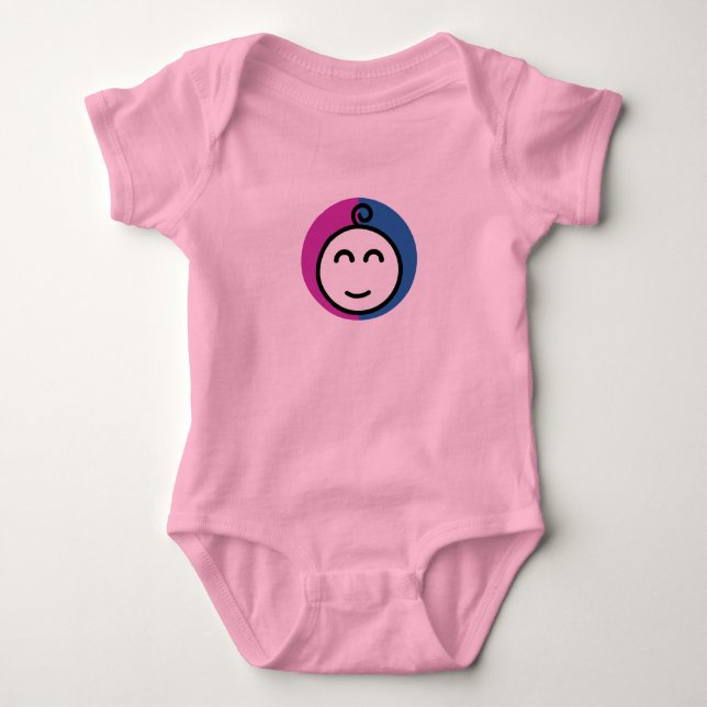 Bodysuit Rosa Baby Strampler (Vorderseite)