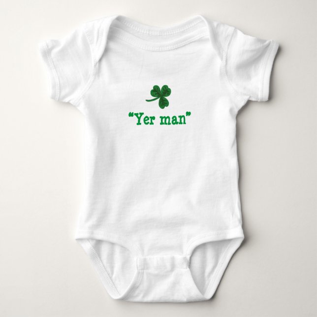Bodysuit "Yer man" Baby Strampler (Vorderseite)