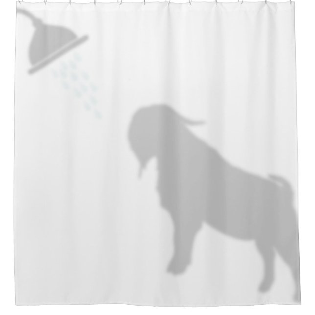 Boer Buck Goat Shadow Silhouette Shadow Buddies Duschvorhang (Vorderseite)