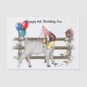 Boer Goat Birthday Party Tissue Paper Seidenpapier