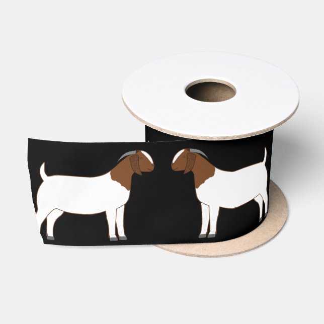 Boer Goat Farm Black Satinband (Spule)