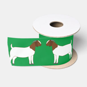 Boer Goat Farm Green Satinband