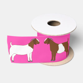Boer Goat Farm Pink Satinband
