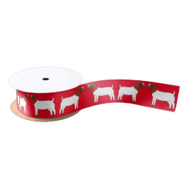 Boer Goat Farm Red Satinband