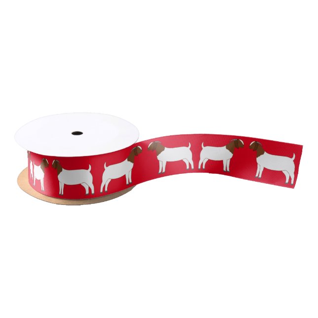 Boer Goat Farm Red Satinband (Spule)