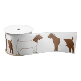 Boer Goat Farm White Satinband