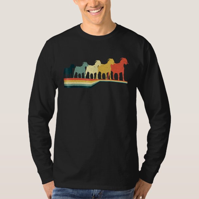 Boer Goat Vintag Retro Style T-Shirt (Vorderseite)