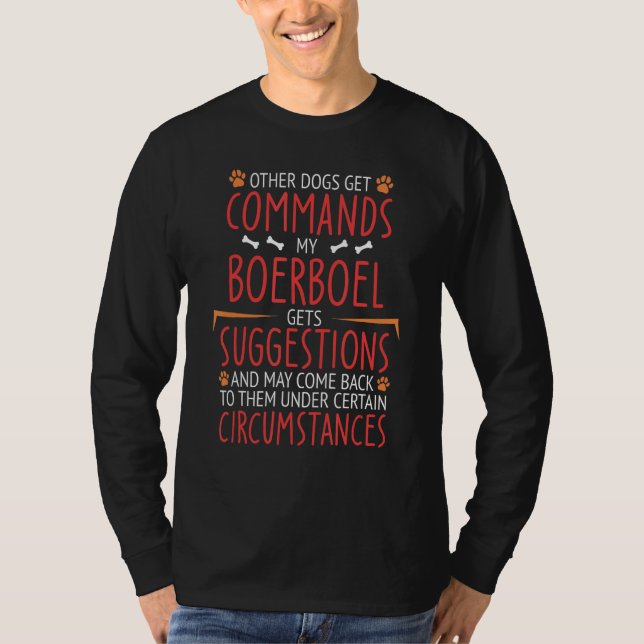 Boerboel Commands T-Shirt (Vorderseite)