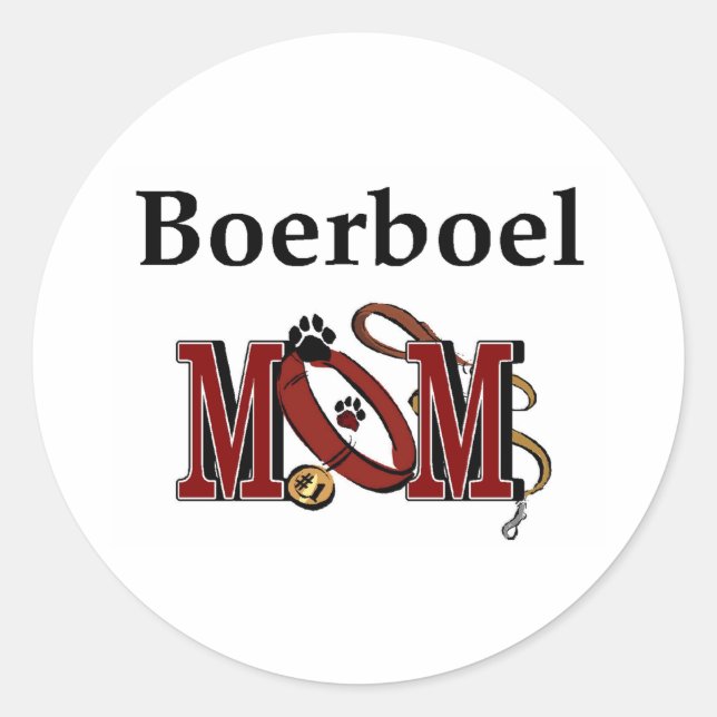 Boerboel Dog MAMA Runder Aufkleber (Vorderseite)