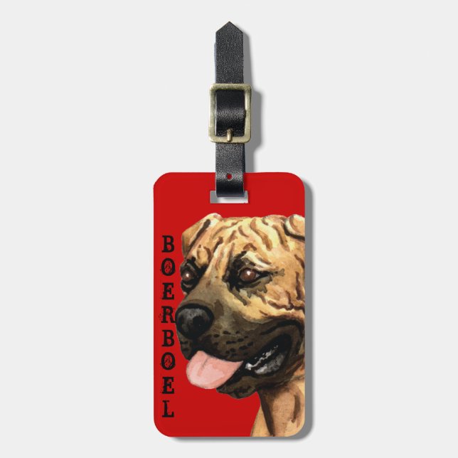 Boerboel-Farbblock Gepäckanhänger (Vorderseite vertikal)