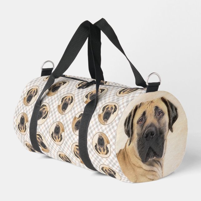 Boerboel Malerei Fawn Red Mastiff Haustier Hund Ku Duffle Bag (Linke Seite)