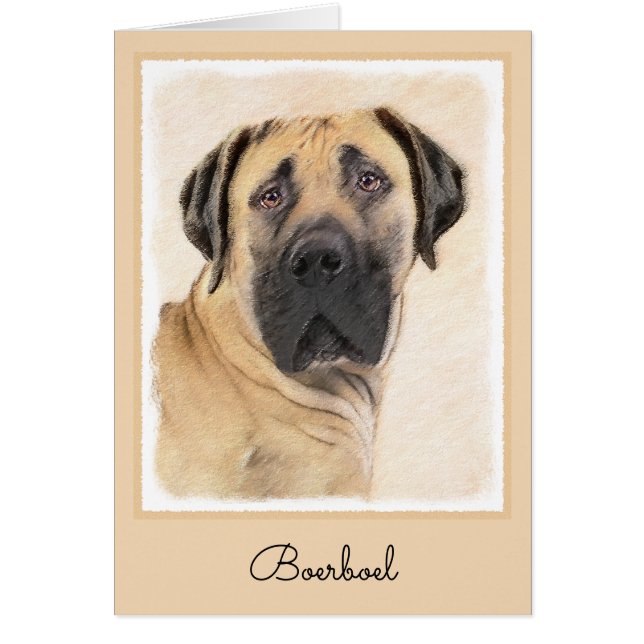 Boerboel-Malerei - Niedliche Original Hunde-Kunst (Vorne)