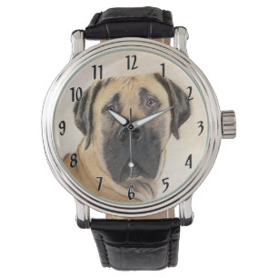 Boerboel-Malerei - Niedliche Original Hunde-Kunst Armbanduhr
