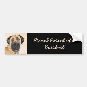Boerboel-Malerei - Niedliche Original Hunde-Kunst Autoaufkleber