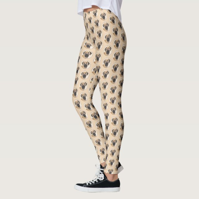 Boerboel-Malerei - Niedliche Original Hunde-Kunst Leggings (Links)