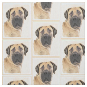 Boerboel-Malerei - Niedliche Original Hunde-Kunst Stoff