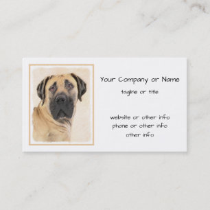 Boerboel-Malerei - Niedliche Original Hunde-Kunst Visitenkarte