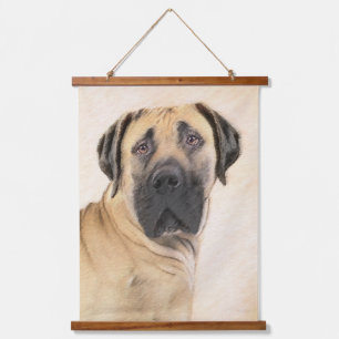 Boerboel-Malerei - Niedliche Original Hunde-Kunst Wandteppich Mit Holzrahmen