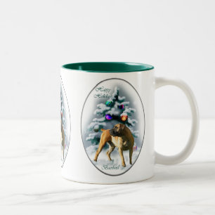 Boerboel Weihnachtsgeschenke Zweifarbige Tasse