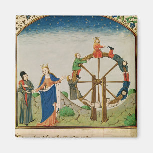 Boethius mit dem Glücksrad Magnet