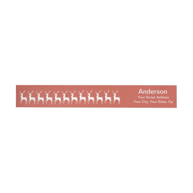 Boeuf blanc sur les étiquettes d'adresse de retour (Individuel)