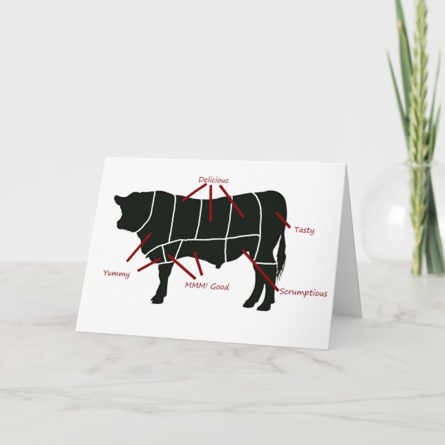 Boeuf Boucher Carte - Boeuf délicieux et savoureux (Devant)
