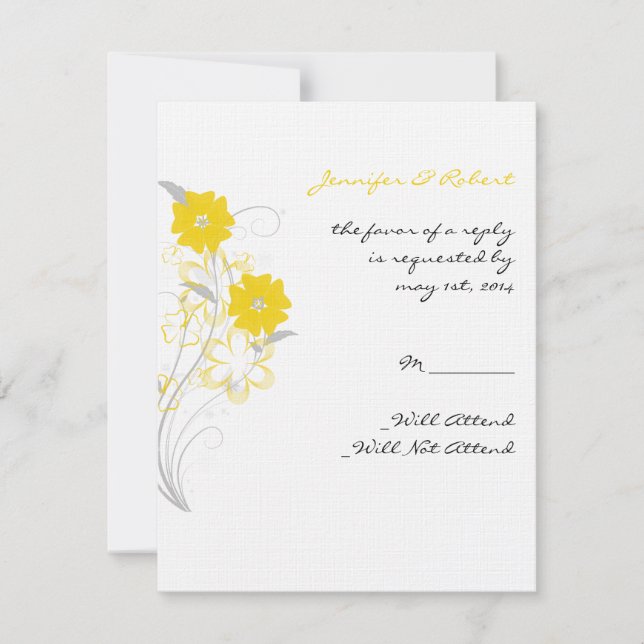 Boeuf Romance dans la carte de réponse jaune (Devant)