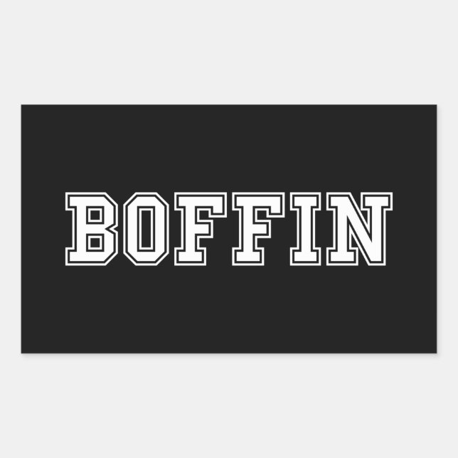 BOFFIN RECHTECKIGER AUFKLEBER (Vorderseite)