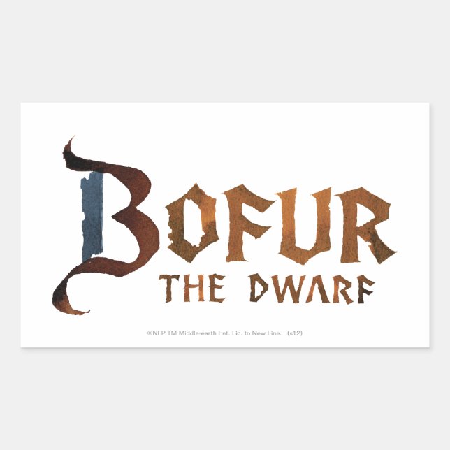 Bofur Name Rechteckiger Aufkleber (Vorderseite)