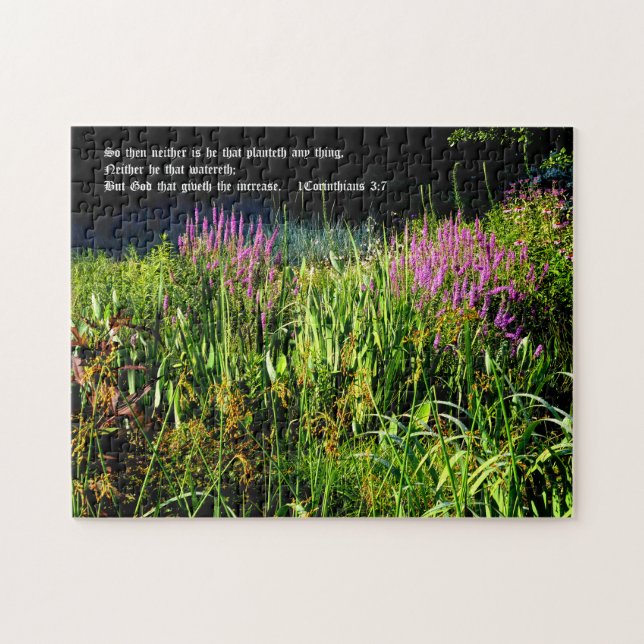 Bog Garden mit 1 Korinthen 3:7 (Horizontal)