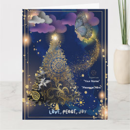 Boganhues Imprimer Carte de voeux de Noël pliée