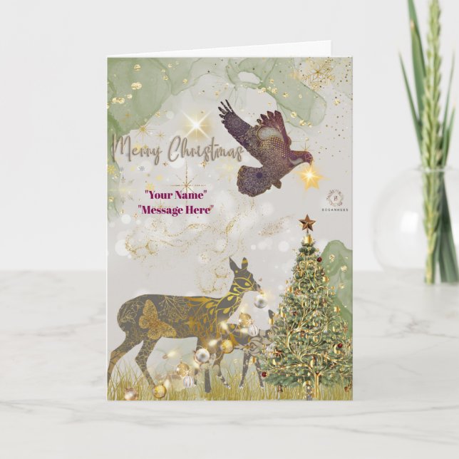 "Boganhues Luxury Print with Reindeer" Karte (Vorderseite)