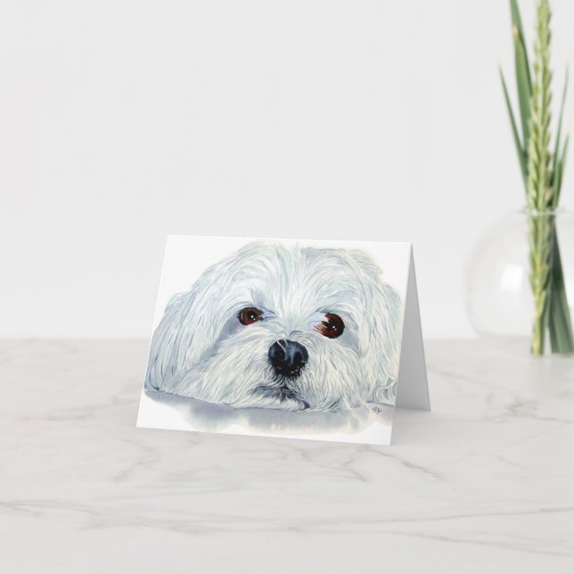 Bogart the Maltese Notecard Karte (Vorderseite)