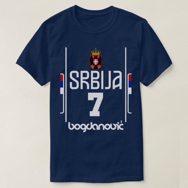 Bogdan Bogdanovic Retro Serbien Euro Basketball Fa T-Shirt (Design vorne)