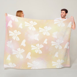 Bogen, Band, weiß, Pastellfarben, Herz, Licht, Ros Fleecedecke