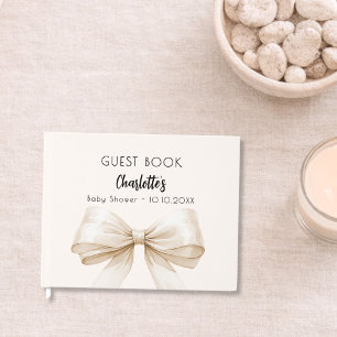 Bogen beige creme geschlechtsneutrale Babyparty Gästebuch