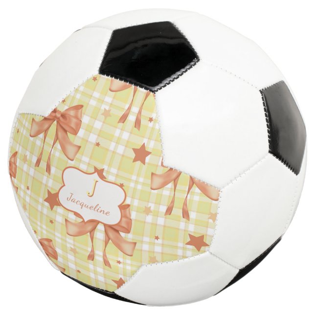 Bogen der gelben Orange Feminine Coquette Fußball (Dreiviertel)