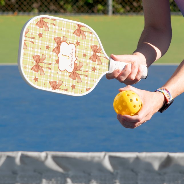 Bogen der gelben Orange Feminine Coquette Pickleball Schläger (InSitu)