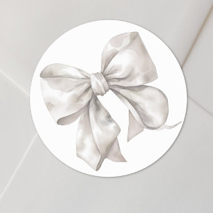 Bogen Einfache Hochzeit Oder Baby Shower Runder Aufkleber