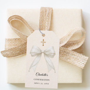 Bogen Elfenbein Perlen Mädchen Bestätigung DIY Geschenkanhänger