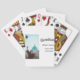Bogen Foto Moderne, schlichte Graduierungsparty Spielkarten