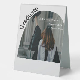 Bogen Foto Moderne, schlichte Graduierungsparty Tischaufsteller