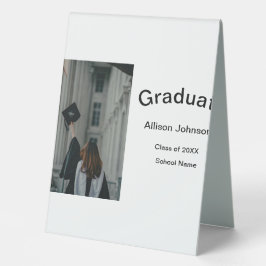 Bogen Foto Moderne, schlichte Graduierungsparty Tischaufsteller
